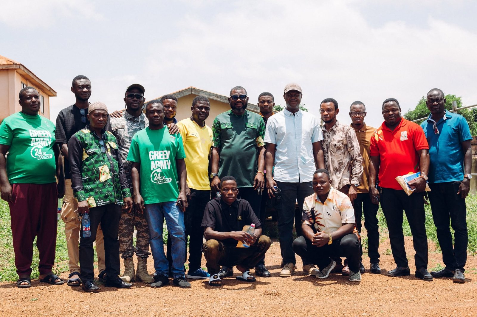 Basiera Saankara with the Green Army at a 24-hour economy engagement