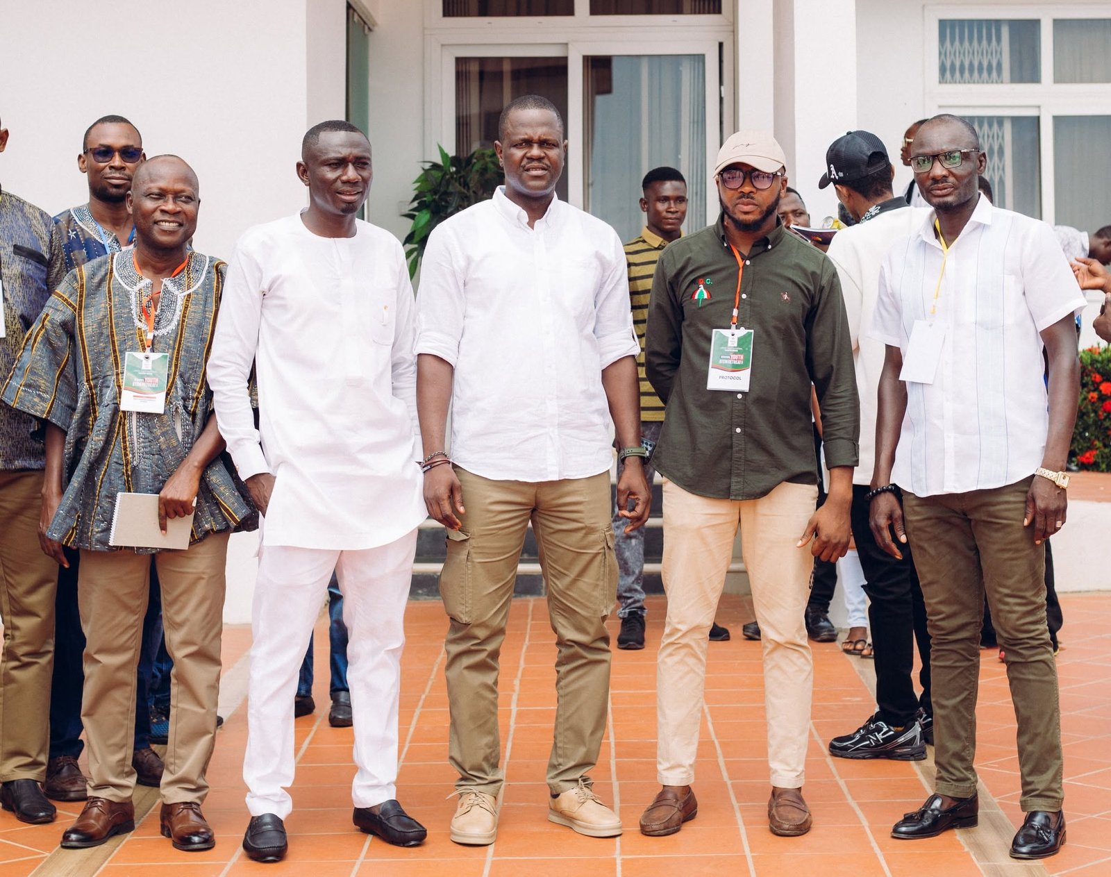 Basiera Saankara with colleagues at the Regional Youth Retreat